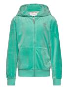 Diamante Zip Through Hoodie Tops Sweat-shirts & Hoodies Hoodies Green ...