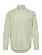 Reg Archive Oxford Stripe Shirt Tops Shirts Casual Green GANT