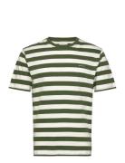 Stripe Ss T-Shirt Tops T-shirts Short-sleeved Green GANT