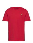 Plain T-Shirt Tops T-shirts Short-sleeved Red Lyle & Scott