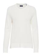 Cotton Pique C-Neck Tops Knitwear Jumpers White GANT