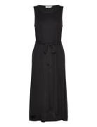 Mschdeanie Lynette Sl Dress Knelang Kjole Black MSCH Copenhagen