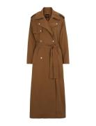 C_Colilong-W Trench Coat Kåpe Brown BOSS