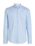 Oxford Solid Slim Shirt Tops Shirts Business Blue Calvin Klein