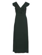 Vifalia V-Neck Long Dress - Noos Maxikjole Festkjole Khaki Green Vila