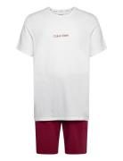 S/S Short Set Pyjamas Burgundy Calvin Klein