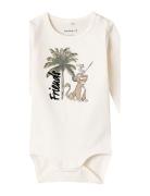 Nbmjebbi Lionking Ls Body Wdi Bodies Long-sleeved Cream Name It