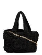 Flowers Crochet Mini Bag Bags Top Handle Bags Black Mango