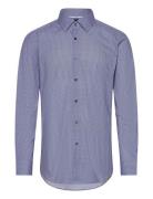 H-Hank-Kent-C1-214 Tops Shirts Business Blue BOSS