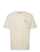 Hike Tee Tops T-shirts Short-sleeved Cream Fat Moose