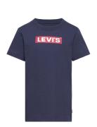 Levi's® Short Sleeve Boxtab Tee Tops T-shirts Short-sleeved Blue Levi'...