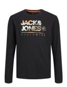 Jjluke Tee Ls Crew Neck Jnr Tops T-shirts Long-sleeved T-shirts Black ...