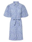 Yasmilia 2/4 Shirt Dress - D2D Kort Kjole Blue YAS