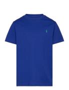 Cotton Jersey Crewneck Tee Tops T-shirts Short-sleeved Blue Ralph Laur...