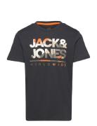 Jjluke Tee Ss Crew Neck Jnr Tops T-shirts Short-sleeved Black Jack & J...