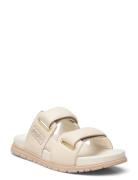 Lisa Leather Flate Sandaler Cream WODEN