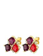 Viena Sg Red Accessories Jewellery Earrings Studs Red Dyrberg/Kern