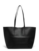 Pebbled Effect Shopper Bag Shopper Veske Black Mango