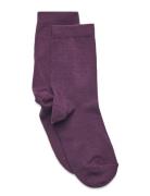 Cotton Socks Sokker Strømper Purple Melton