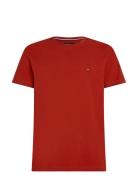 Stretch Slim Fit Tee Tops T-shirts Short-sleeved Red Tommy Hilfiger