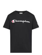 Ss Tee Tops T-shirts Short-sleeved Black Champion