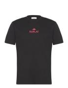 T-Shirt Regular Tops T-shirts Short-sleeved Black Replay