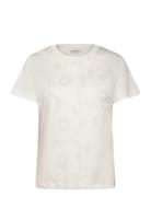 Heleys Unikko Tops T-shirts & Tops Short-sleeved Cream Marimekko