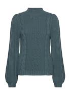 Simonabbkarah Knit Tops Knitwear Jumpers Blue Bruuns Bazaar