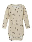 Nbmjennox Xsl Ls Body Bodies Long-sleeved Beige Name It