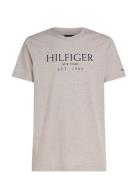 Big Hilfiger Tee Tops T-shirts Short-sleeved Beige Tommy Hilfiger