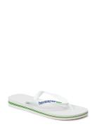 Hav. Brasil Logo Shoes Summer Shoes Sandals Flip Flops White Havaianas