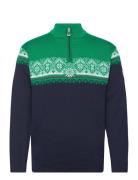 Moritz Masc Sweater Tops Knitwear Half Zip Jumpers Navy Dale Of Norway