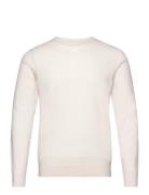 Man O-Neck Plain Designers Knitwear Round Necks White Davida Cashmere