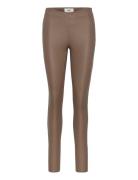 Objbelle Mw Coated Leggings Bottoms Trousers Leather Leggings-Bukser B...