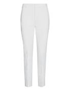 Stretch Dbl Ctn-Pant Bottoms Trousers Slim Fit Trousers White Lauren R...