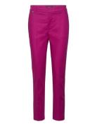 Stretch Dbl Ctn-Pant Bottoms Trousers Slim Fit Trousers Pink Lauren Ra...