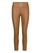 Sc-Pam Bottoms Trousers Leather Leggings-Bukser Brown Soyaconcept