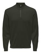 Onswyler Life Reg 14 Half Zip Knit Noos Tops Knitwear Half Zip Jumpers...