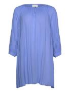 Kcami 3/4 Sl Tunic Tops Tunics Blue Kaffe Curve