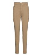 Joliefv Pure Bottoms Trousers Slim Fit Trousers Beige FIVEUNITS