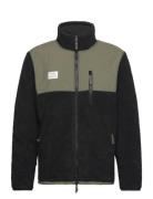 Panel Zip Fleece Tops Sweat-shirts & Hoodies Fleeces & Midlayers Khaki...