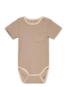 Bodystocking Bodies Short-sleeved Beige Sofie Schnoor Baby And Kids