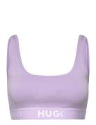 Bralette Sporty Logo Lingerie Bras & Tops Soft Bras Tank Top Bras Purp...