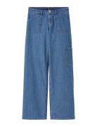 Nlfpinizza Dnm Lw Wide Cargo Pant Bottoms Blue LMTD