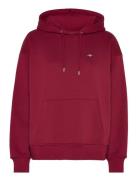 Rel Shield Hoodie Tops Sweat-shirts & Hoodies Hoodies Red GANT