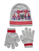 Set Cap + Glooves Accessories Headwear Hats Beanie Grey Spider-man