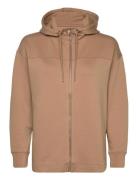 D1. Full Zip Hoodie Tops Sweat-shirts & Hoodies Hoodies Beige GANT