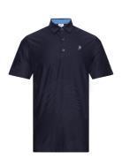 Puma X Ptc Jacquard Polo Sport Polos Short-sleeved Navy PUMA Golf