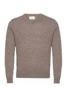 Extrafine Lambswool V-Neck Tops Knitwear V-necks Brown GANT