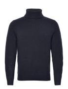 Brushed Roll Neck Jumper Tops Knitwear Turtlenecks Navy Superdry